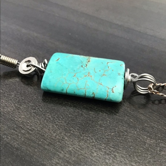 Turquoise and Sea Glass Pendant - Picture 5 of 5